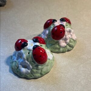 Lenox Ladybug Meadow Salt and Pepper Shakers